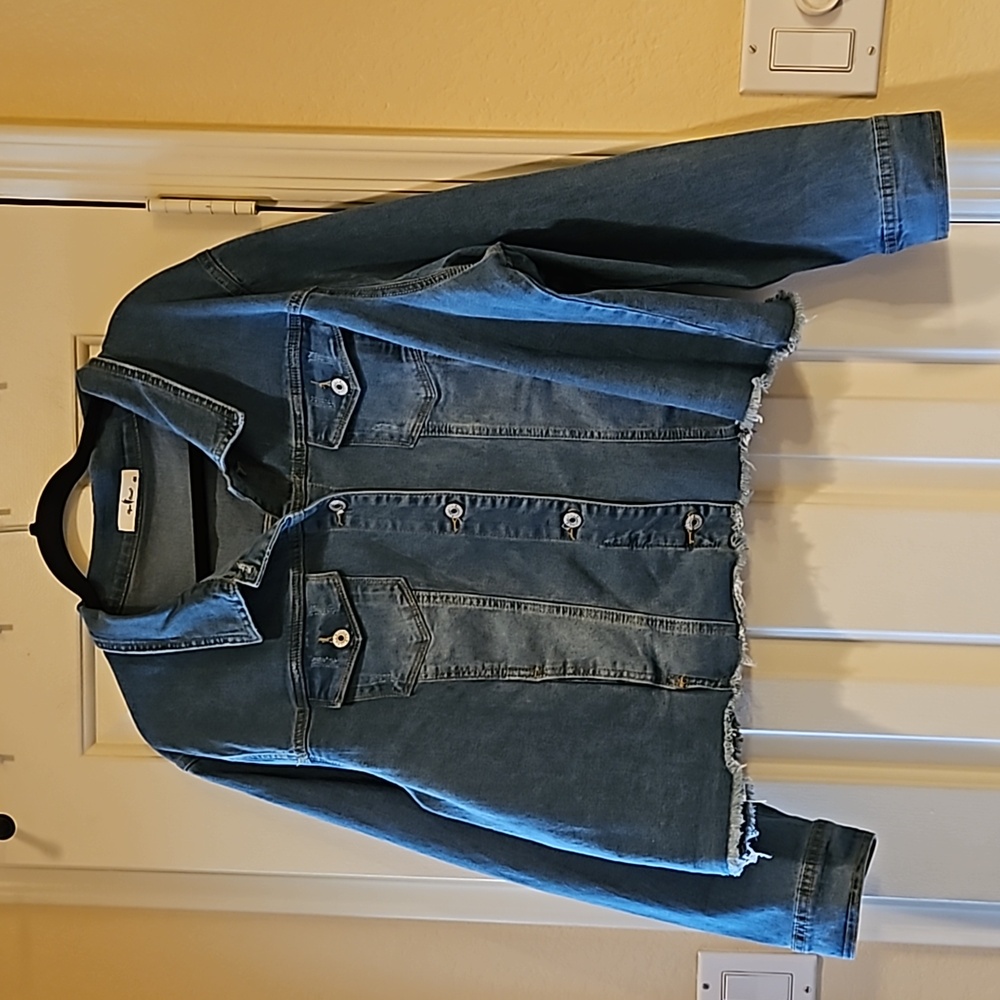 Agnes Orinda Light blue Jean jacket Size 4x